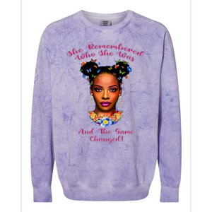 My Black Is Beautiful Black Magic Art Afro Melanin Gift Colorblast Crewneck Sweatshirt