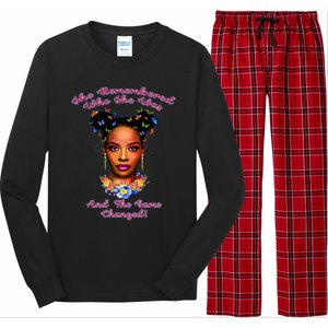 My Black Is Beautiful Black Magic Art Afro Melanin Gift Long Sleeve Pajama Set