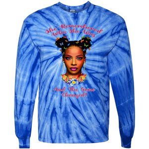 My Black Is Beautiful Black Magic Art Afro Melanin Gift Tie-Dye Long Sleeve Shirt