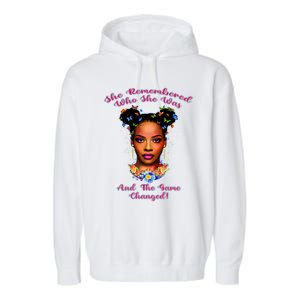 My Black Is Beautiful Black Magic Art Afro Melanin Gift Garment-Dyed Fleece Hoodie