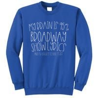 My Brain Is 95% Broadway Lyrics Gift Musicals Fan Gift Meaningful Gift Sweatshirt