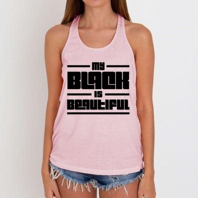 My Black Is Beautiful Cute Gift Women's Knotted Racerback Tank