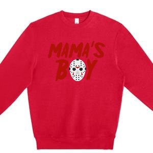 Mama´S Boy I Wish It Was Friday Halloween Premium Crewneck Sweatshirt