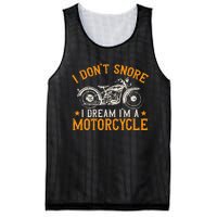 Motorcycle Biker I DonT Snore I Dream IM A Motorcycle Mesh Reversible Basketball Jersey Tank