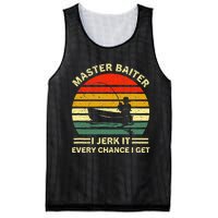 Master Baiter I Jerk It Every Chance I Get Vintage Fisherman Mesh Reversible Basketball Jersey Tank