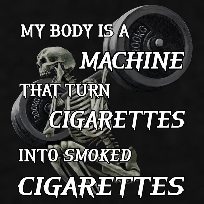 My Body Is A Machine That Turns Cigarettes Into Smoked Cigarettes Ladies PosiCharge Tri-Blend Wicking Tank