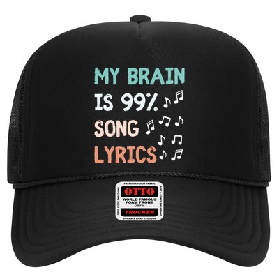 My Brain Is 99.9 Percent Song Lyrics Funny Music Lover Quote Trucker Hat