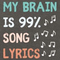 My Brain Is 99.9 Percent Song Lyrics Funny Music Lover Quote Cotton Canvas Backpack