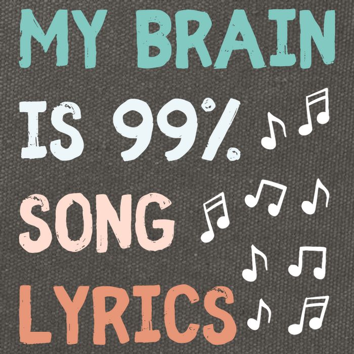 My Brain Is 99.9 Percent Song Lyrics Funny Music Lover Quote Cotton Canvas Backpack