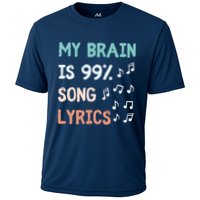 My Brain Is 99.9 Percent Song Lyrics Funny Music Lover Quote Cooling Performance Crew T-Shirt