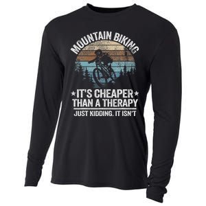 Mountain Biking ItS Cheaper Than A Therapy Mountain Bike Cooling Performance Long Sleeve Crew