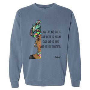 Moctwet Black Is Beautiful Slogan Gift Garment-Dyed Sweatshirt