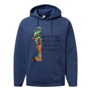 Moctwet Black Is Beautiful Slogan Gift Performance Fleece Hoodie