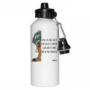 Moctwet Black Is Beautiful Slogan Gift Aluminum Water Bottle