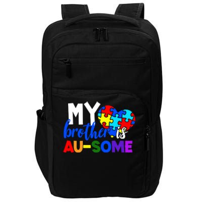 My Brother Is Ausome Autism Awareness Impact Tech Backpack