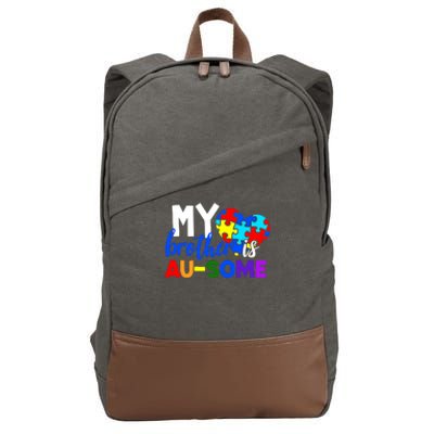 My Brother Is Ausome Autism Awareness Cotton Canvas Backpack