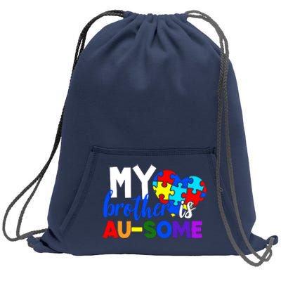 My Brother Is Ausome Autism Awareness Sweatshirt Cinch Pack Bag