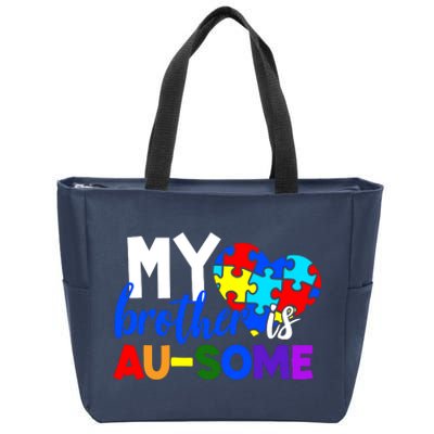 My Brother Is Ausome Autism Awareness Zip Tote Bag