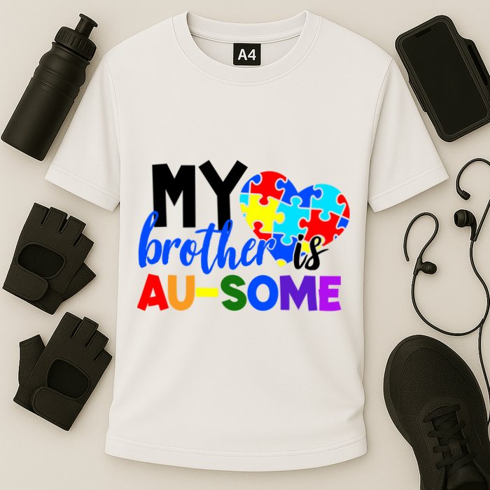 My Brother Is Ausome Autism Awareness Cooling Performance Crew T-Shirt