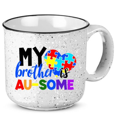 My Brother Is Ausome Autism Awareness 15oz Campfire Ceramic Mug