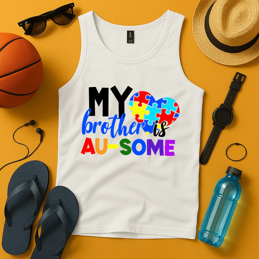 My Brother Is Ausome Autism Awareness Tank Top