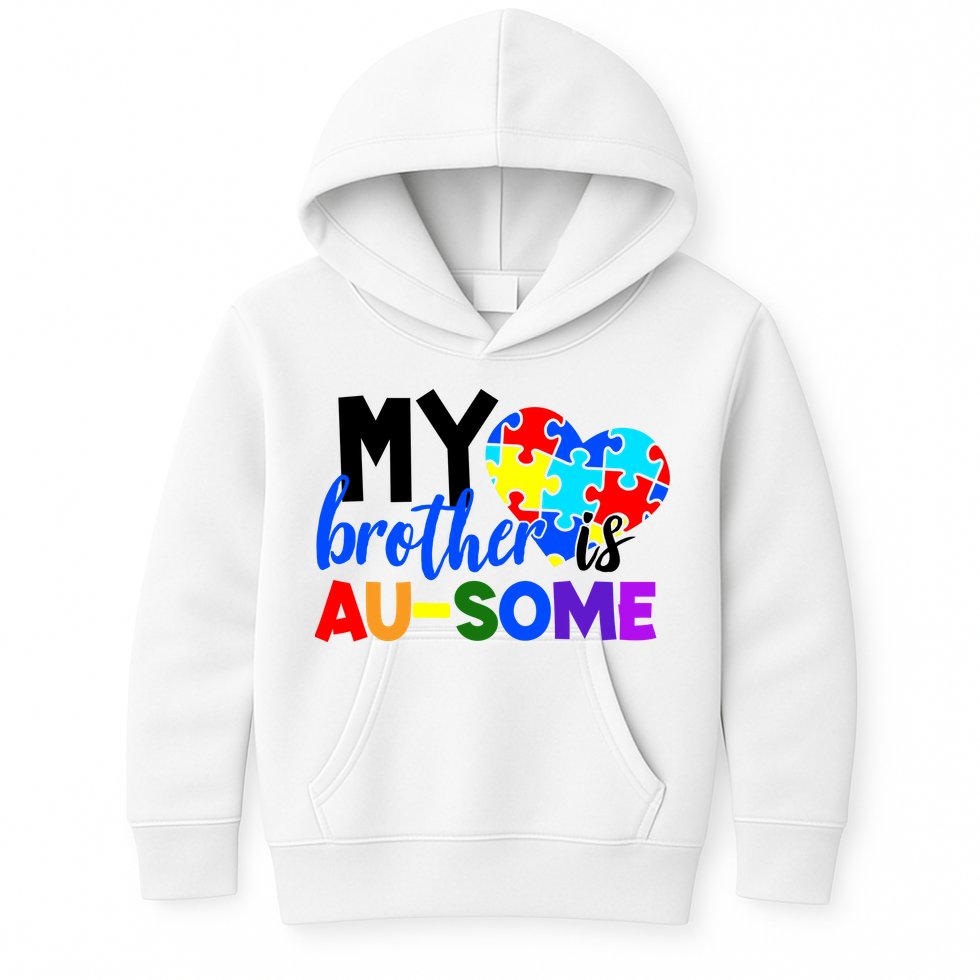 My Brother Is Ausome Autism Awareness Kids Hoodie