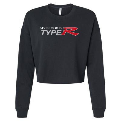 My Blood Is Type R Cropped Pullover Crew