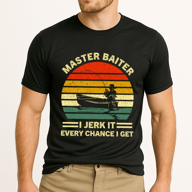 Master Baiter I Jerk It Every Chance I Get Vintage Fisher Cool Gift Cooling Performance Crew T-Shirt