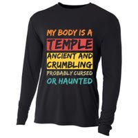 My Body Is A Temple. Ancient And Crumbling And Probably Cursed Or Haunted Cooling Performance Long Sleeve Crew