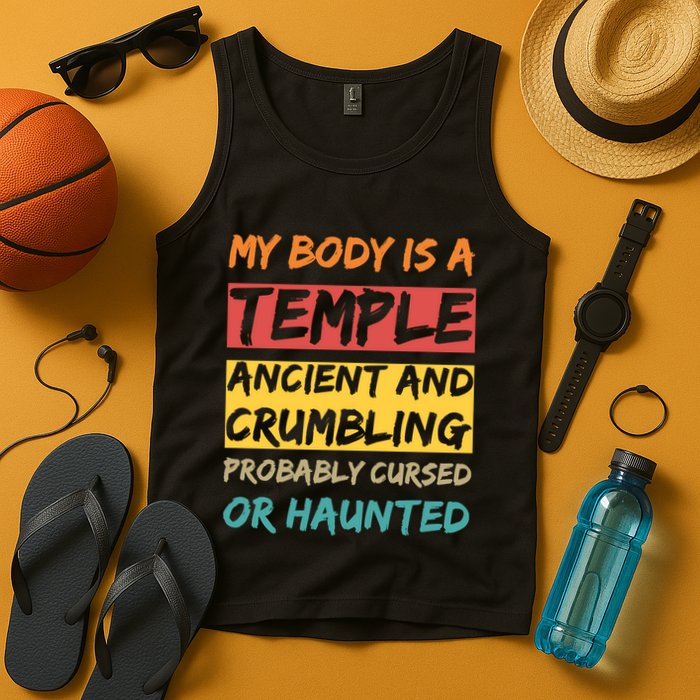 My Body Is A Temple. Ancient And Crumbling And Probably Cursed Or Haunted Tank Top