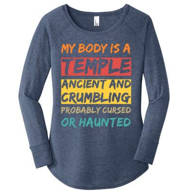 My Body Is A Temple. Ancient And Crumbling And Probably Cursed Or Haunted Women's Perfect Tri Tunic Long Sleeve Shirt