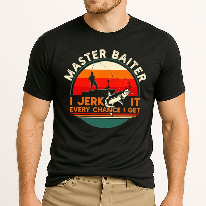 Master Baiter I’m Always Jerking My Rod For A Fishing Lovers Cooling Performance Crew T-Shirt