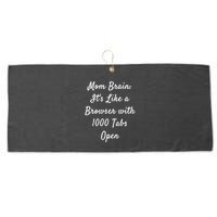 Mom Brain: ItS Like A Browser With 1000 Tabs Open Cute Gift Large Microfiber Waffle Golf Towel