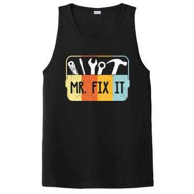 Mr Break It Mr Fix It Funny Dad And Son Matching Fathers Day Cool Gift PosiCharge Competitor Tank