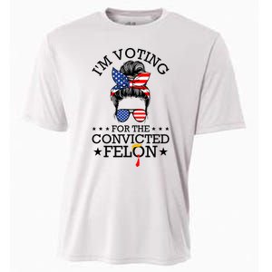 Messy Bun IM Voting For The Convicted Felon For Women Cooling Performance Crew T-Shirt