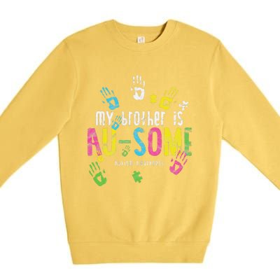 My Brother Is Ausome Autism Awareness Premium Crewneck Sweatshirt