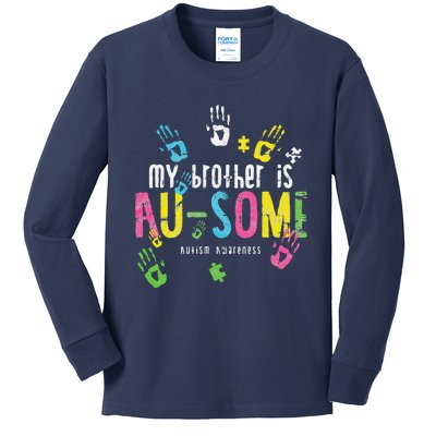 My Brother Is Ausome Autism Awareness Kids Long Sleeve Shirt