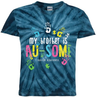 My Brother Is Ausome Autism Awareness Kids Tie-Dye T-Shirt