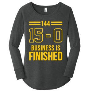 Michigan Business Is Finished 144 15 0 Women's Perfect Tri Tunic Long Sleeve Shirt