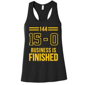 Michigan Business Is Finished 144 15 0 Women's Racerback Tank