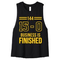 Michigan Business Is Finished 144 15 0 Women's Racerback Cropped Tank