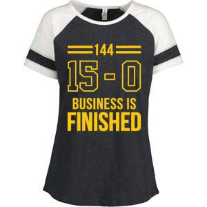 Michigan Business Is Finished 144 15 0 Enza Ladies Jersey Colorblock Tee