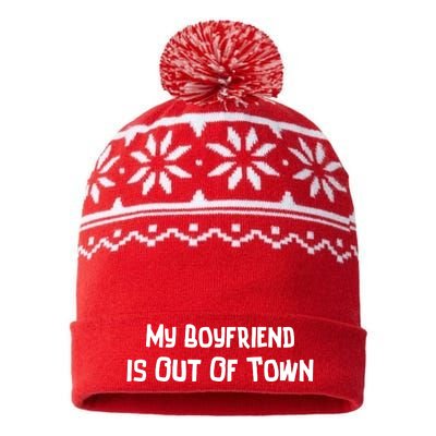 My Boyfriend Is Out Of Town USA-Made Snowflake Beanie