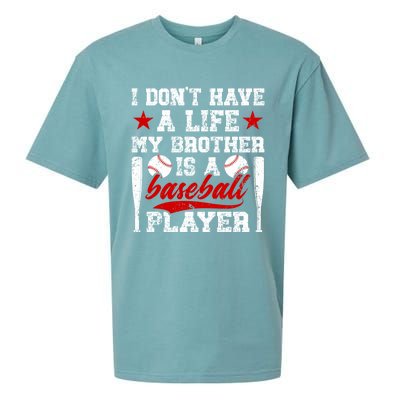 My Brother Is A Baseball Player Brother Baseball Brother Great Gift Sueded Cloud Jersey T-Shirt