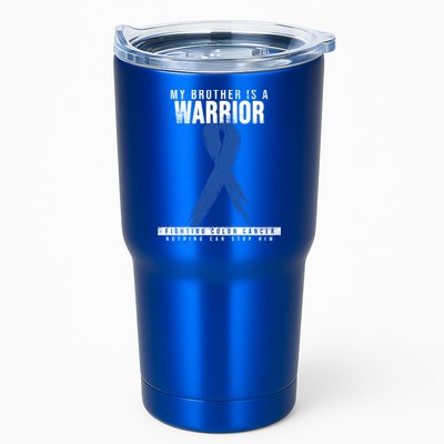 My Brother Is A Warrior Funny Gift Colon Cancer Awareness Gift Tumbler