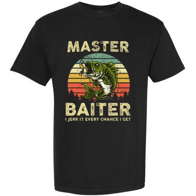 Master Baiter I Jerk It Every Chance I Get Funny Fishing Garment-Dyed Heavyweight T-Shirt