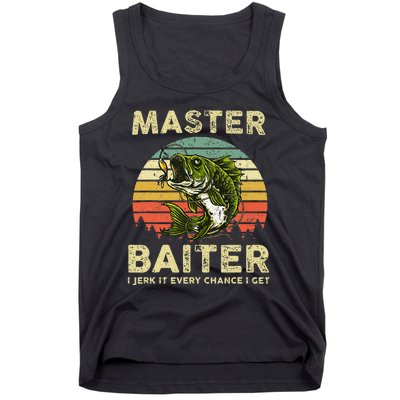 Master Baiter I Jerk It Every Chance I Get Funny Fishing Tank Top