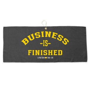 Michigan Business Is Finished 1 8 24 34 13 Large Microfiber Waffle Golf Towel