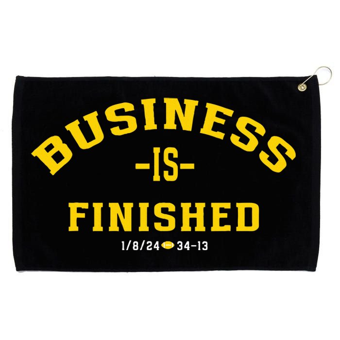 Michigan Business Is Finished 1 8 24 34 13 Grommeted Golf Towel