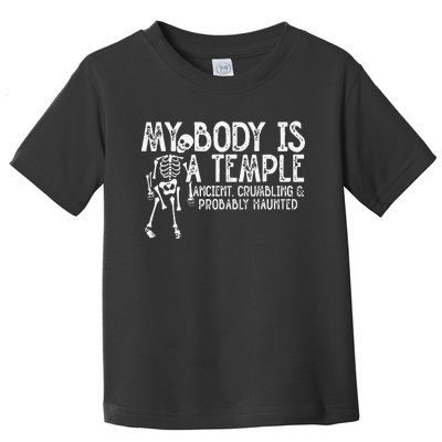 My Body Is A Temple Ancient Crumbling & Probably Haunted Toddler T-Shirt